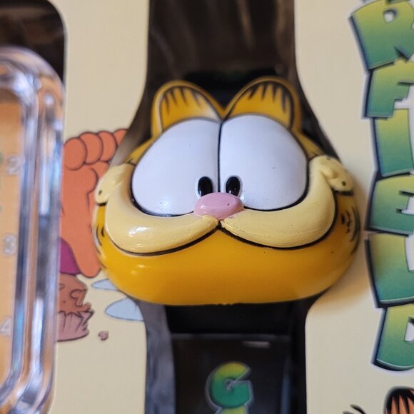 Rare Vintage Garfield Metal Lunch Box With Watch and Clock - Picture 4 of 9